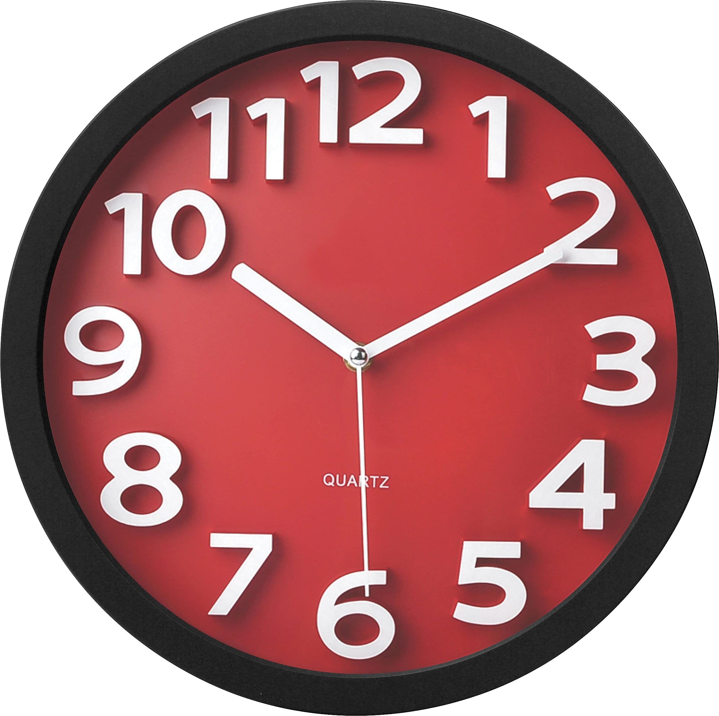 インテリア時計 MordenRetroRoundCornerClock(Black&Red) 電波時計 Morden Retro Round Corner Clock (Black&Red) コーナー両面